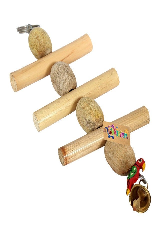 Western Era Playful Gym Natural Wooden Bead Hanging Swing Toy for Birds - Image 3